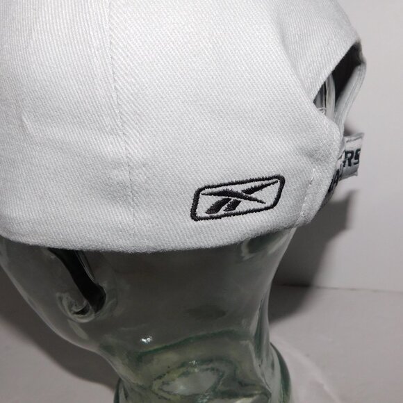 Reebok NFL Oakland Las Vegas RAIDERS Gray Strapback Cap Hat Raised Logo - Picture 9 of 11